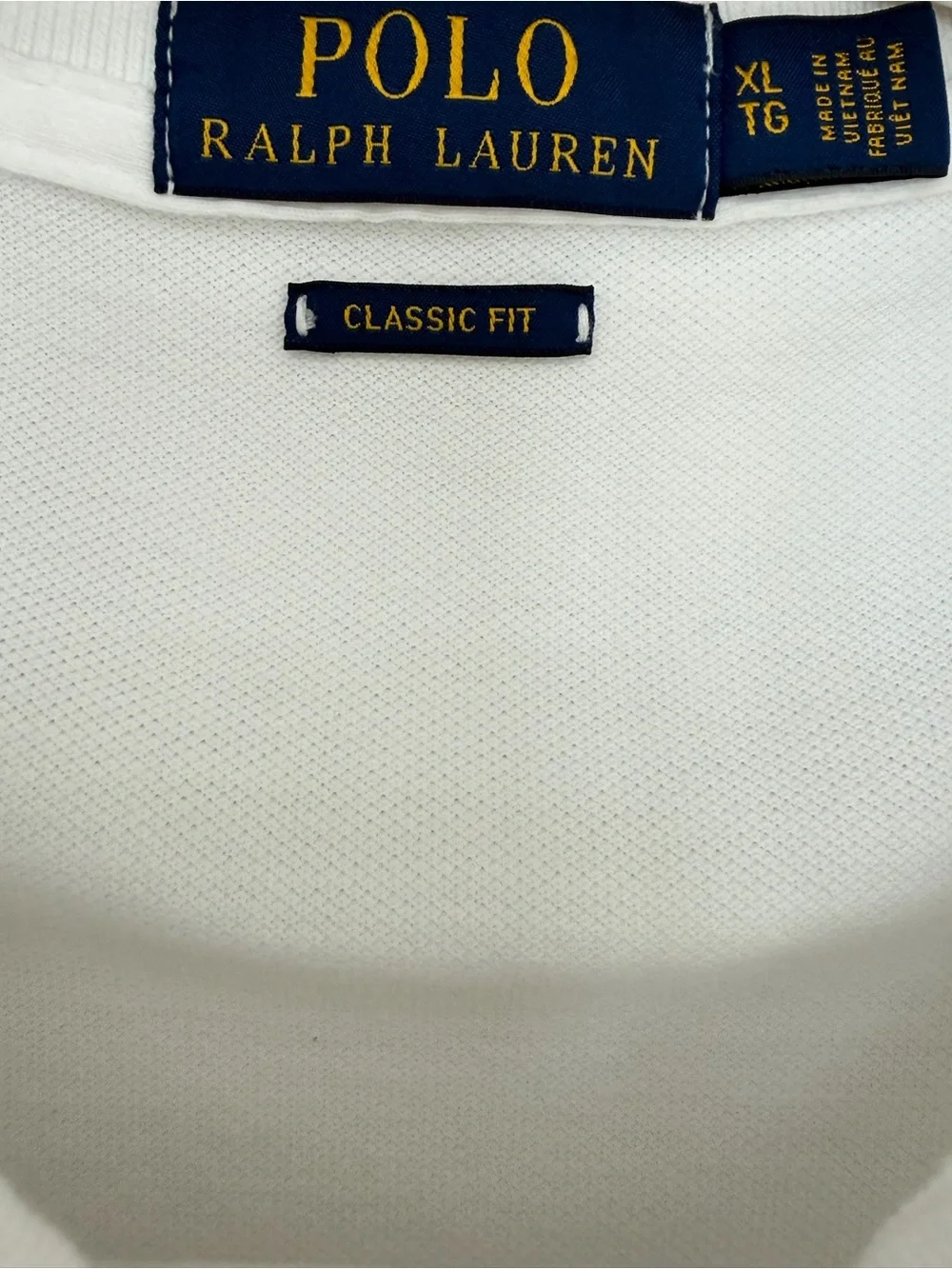 Polo Ralph Lauren White Pique Polo Shirt Men’s XL Classic Fit